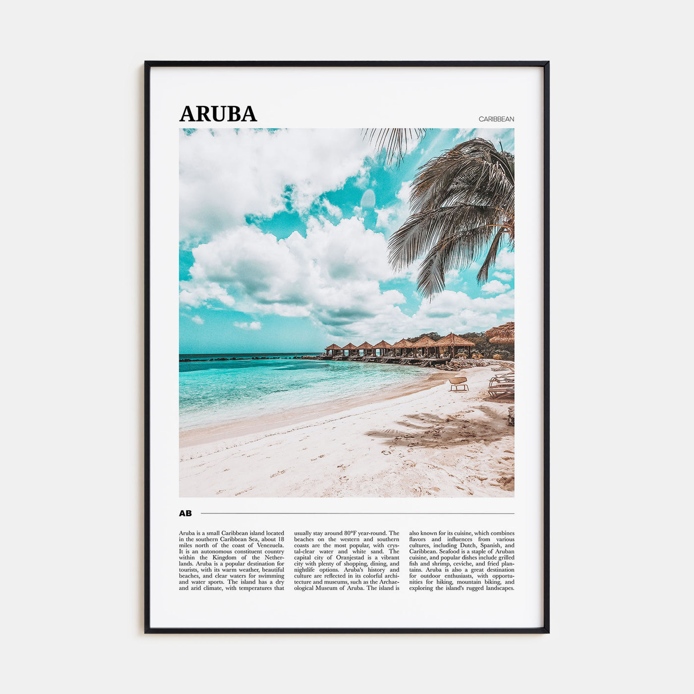 Aruba Travel Color Poster