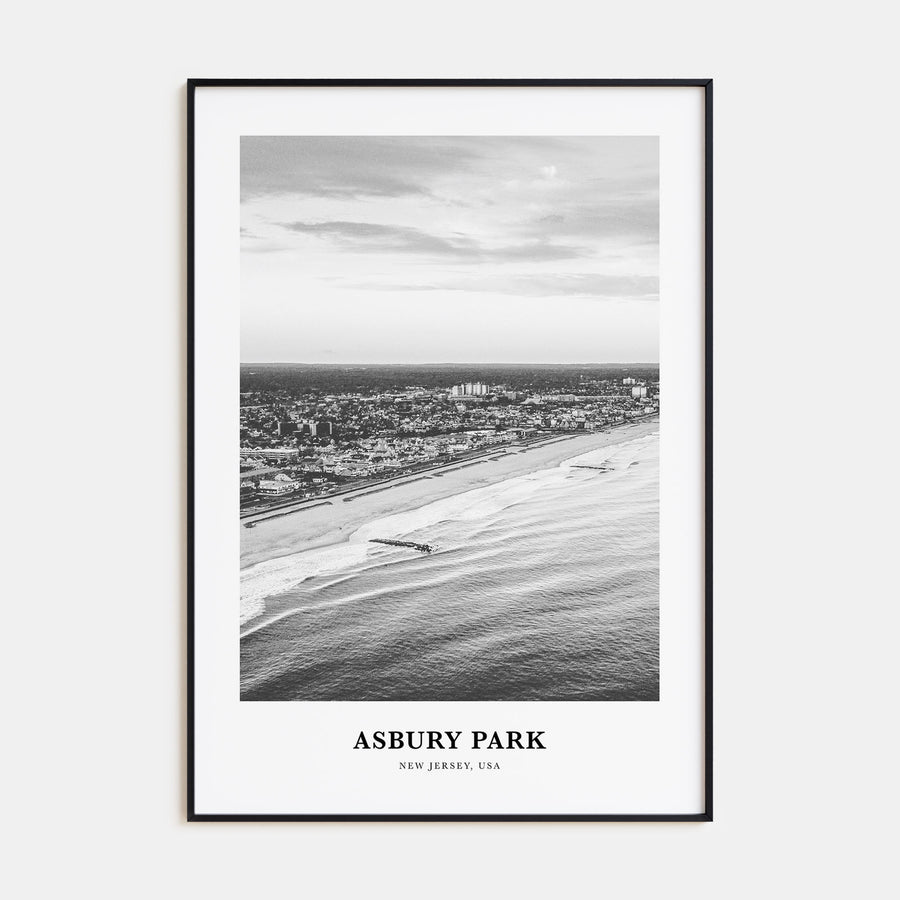 Asbury Park Portrait B&W Poster