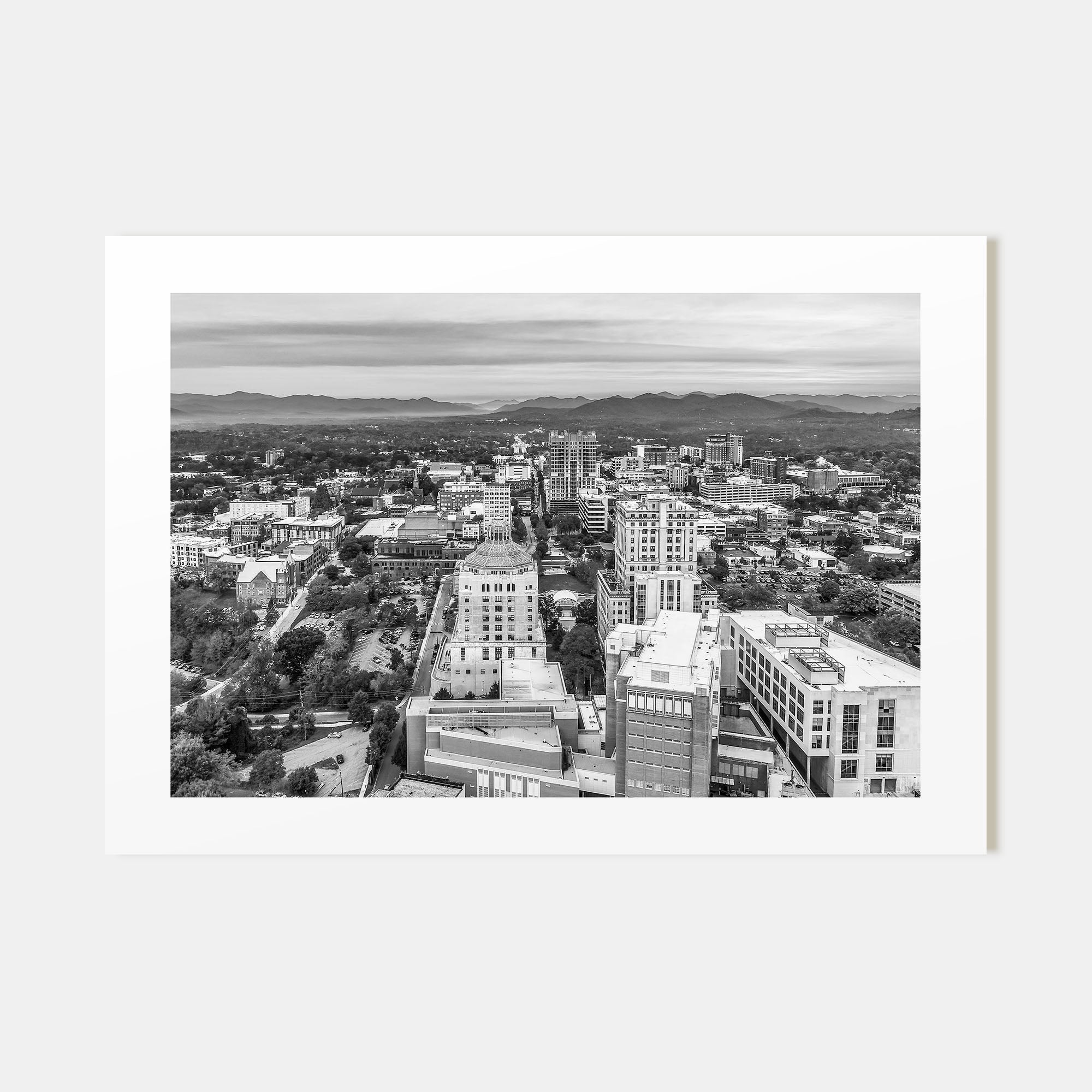Asheville Landscape B&W Poster