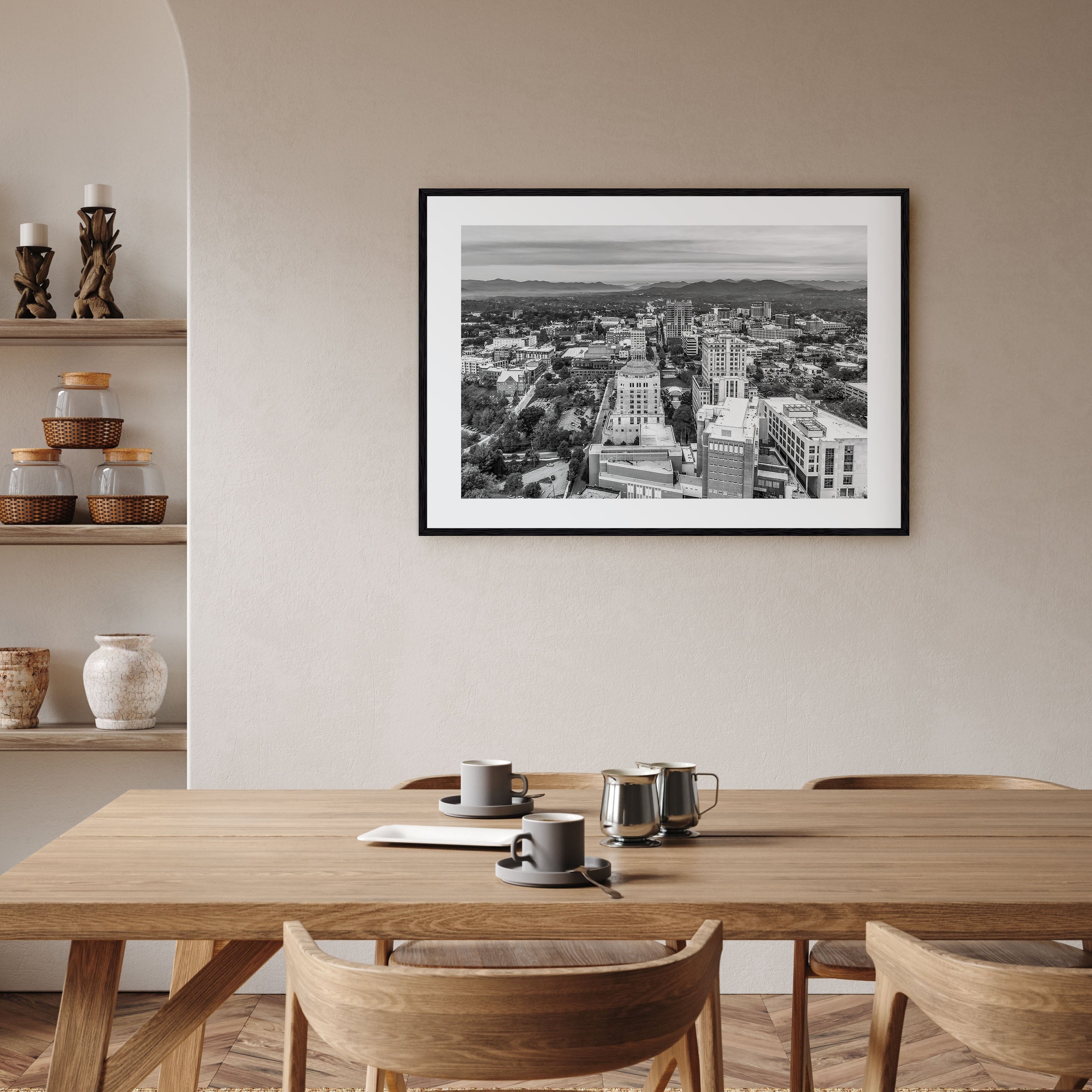 Asheville Landscape B&W Poster