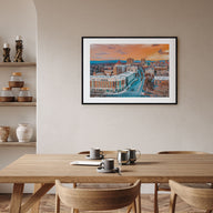 Asheville Landscape Color Poster
