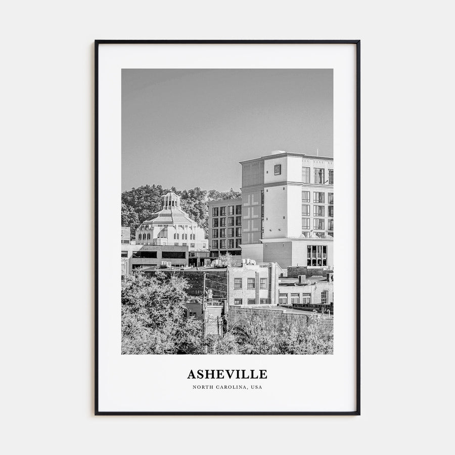 Asheville Portrait B&W No 1 Poster