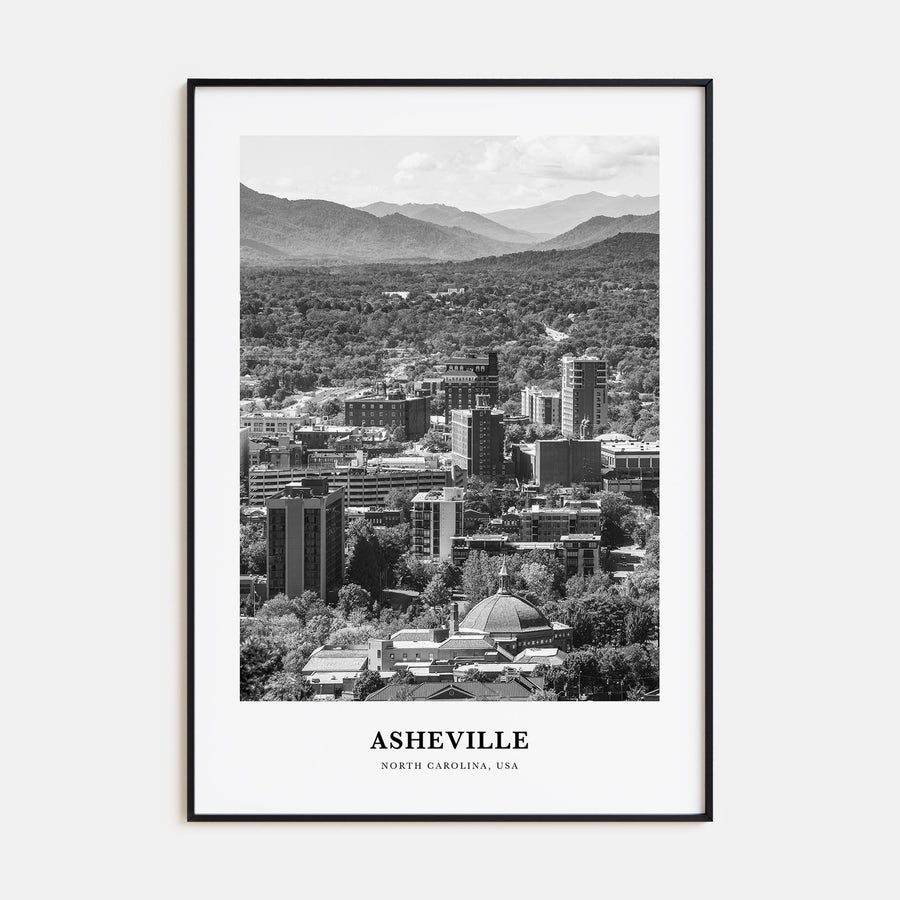 Asheville Portrait B&W No 2 Poster