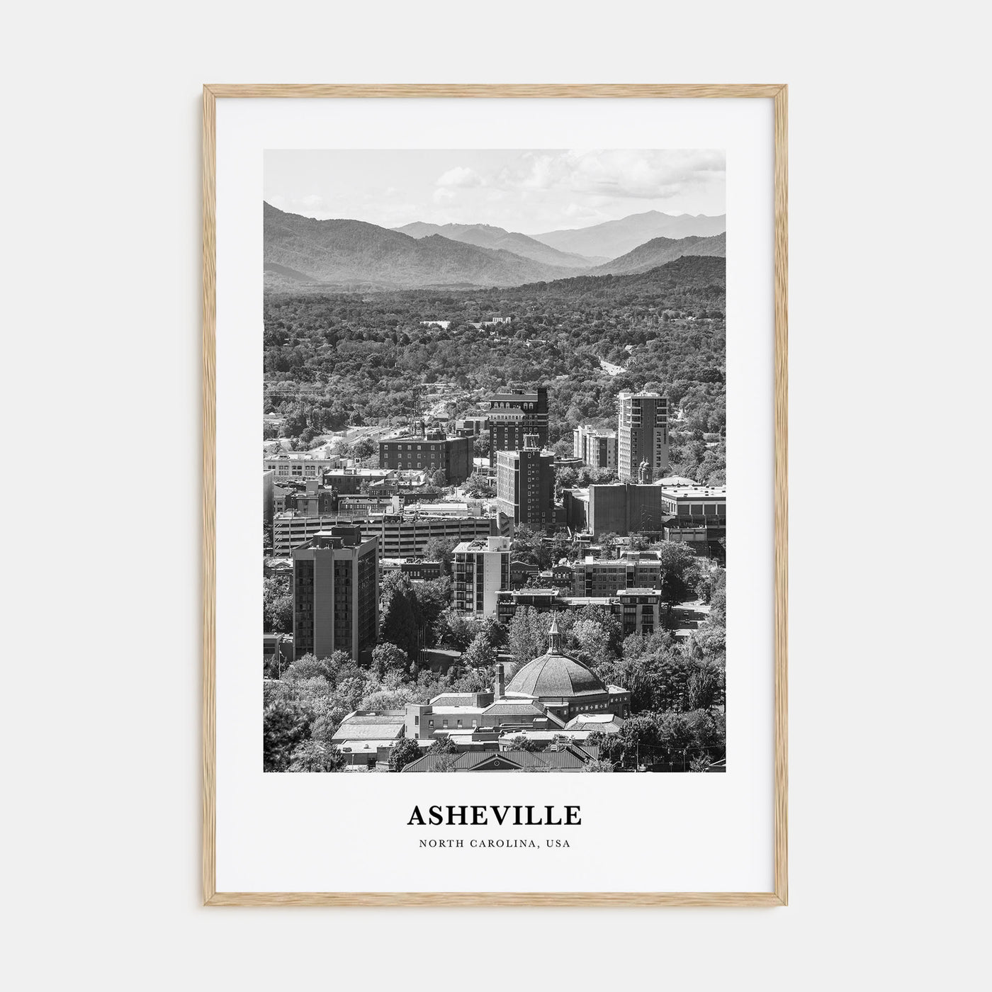 Asheville Portrait B&W No 2 Poster