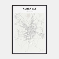 Ashgabat Map Portrait Poster