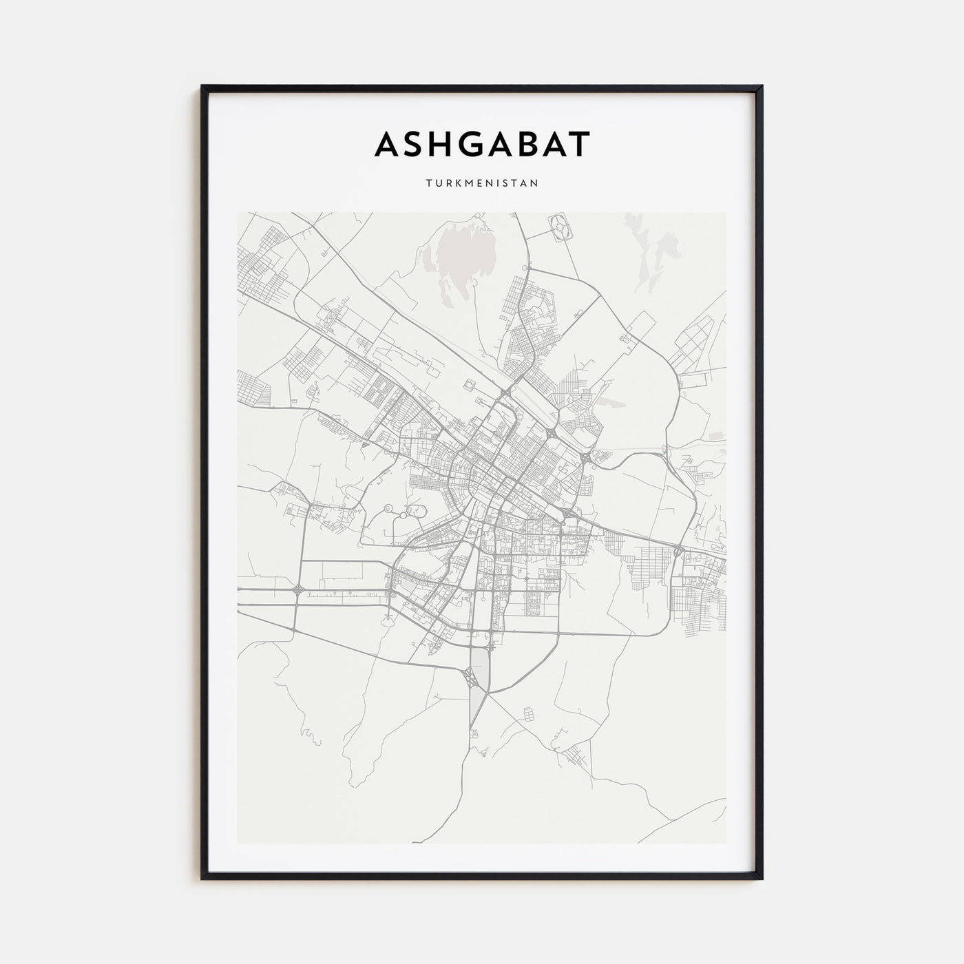 Ashgabat Map Portrait Poster