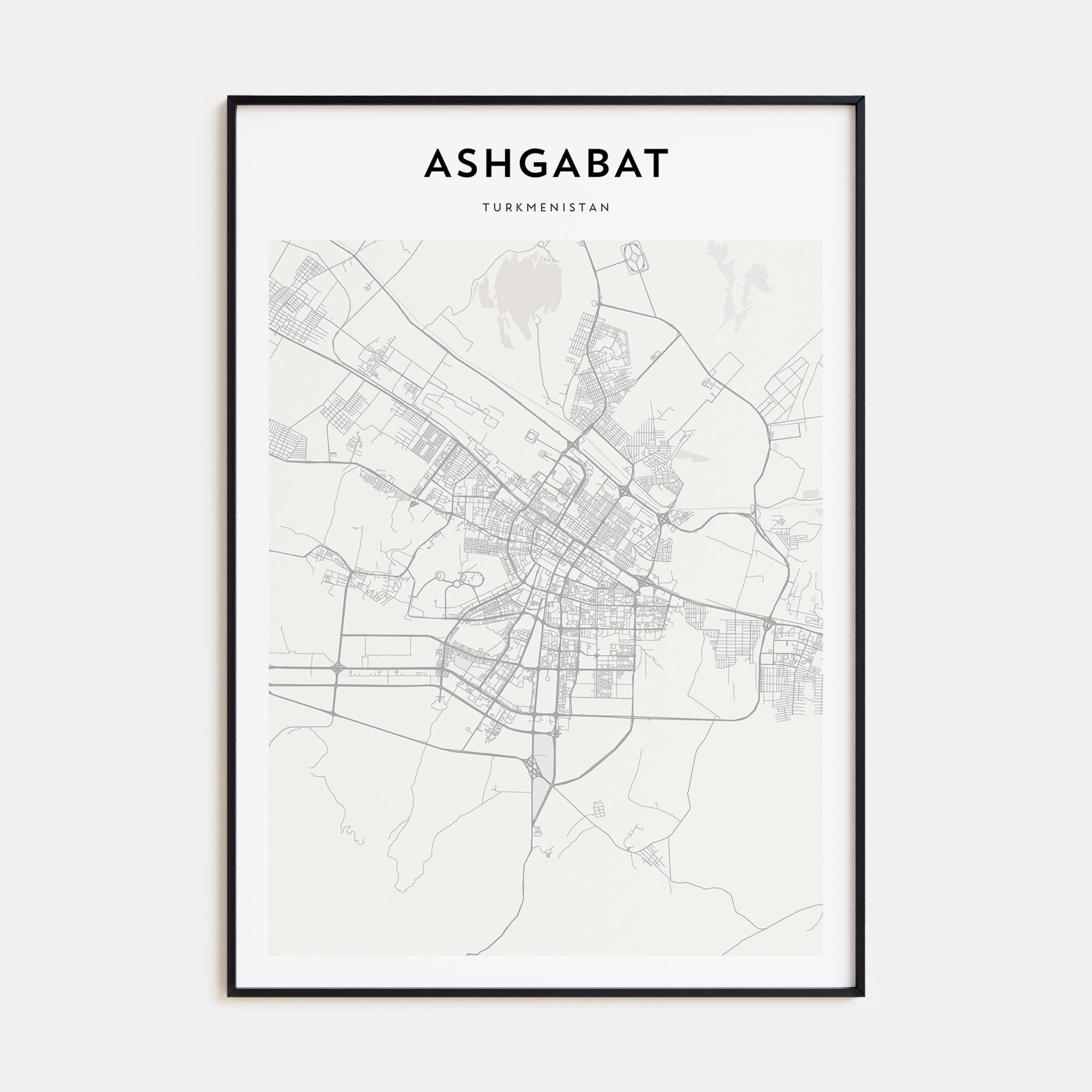 Ashgabat Map Portrait Poster