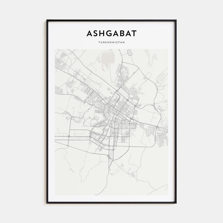 Ashgabat Map Portrait Poster