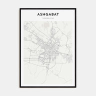 Ashgabat Map Portrait Poster