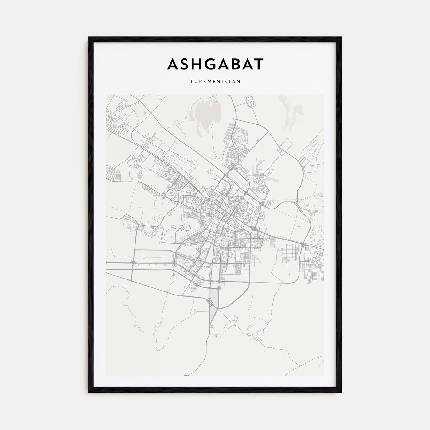Ashgabat Map Portrait Poster