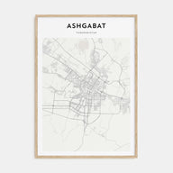 Ashgabat Map Portrait Poster