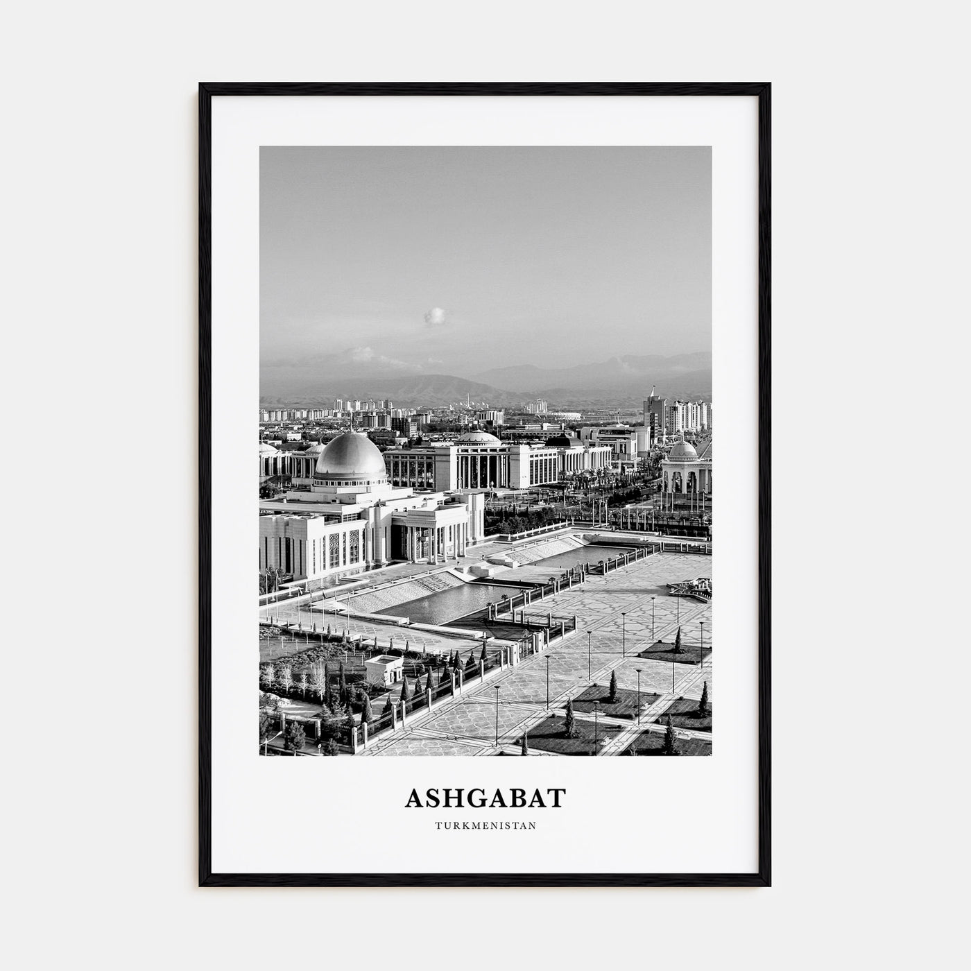 Ashgabat Portrait B&W Poster