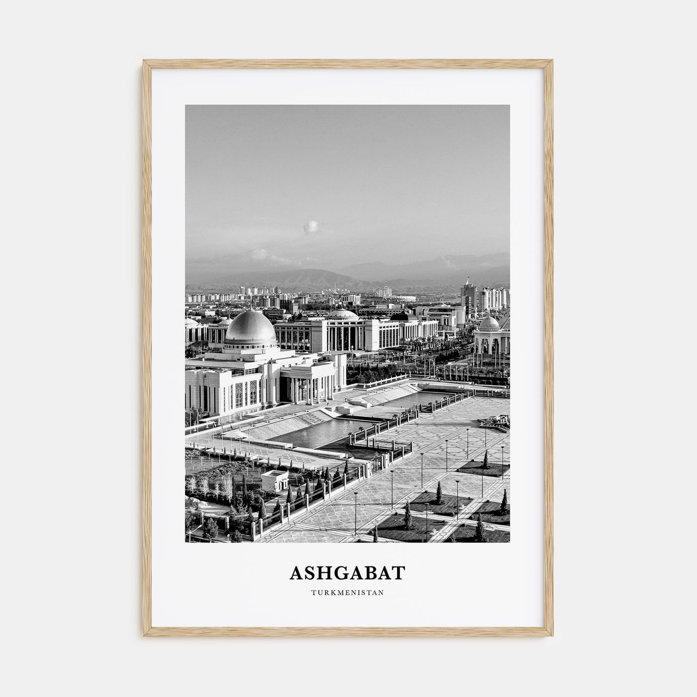 Ashgabat Portrait B&W Poster