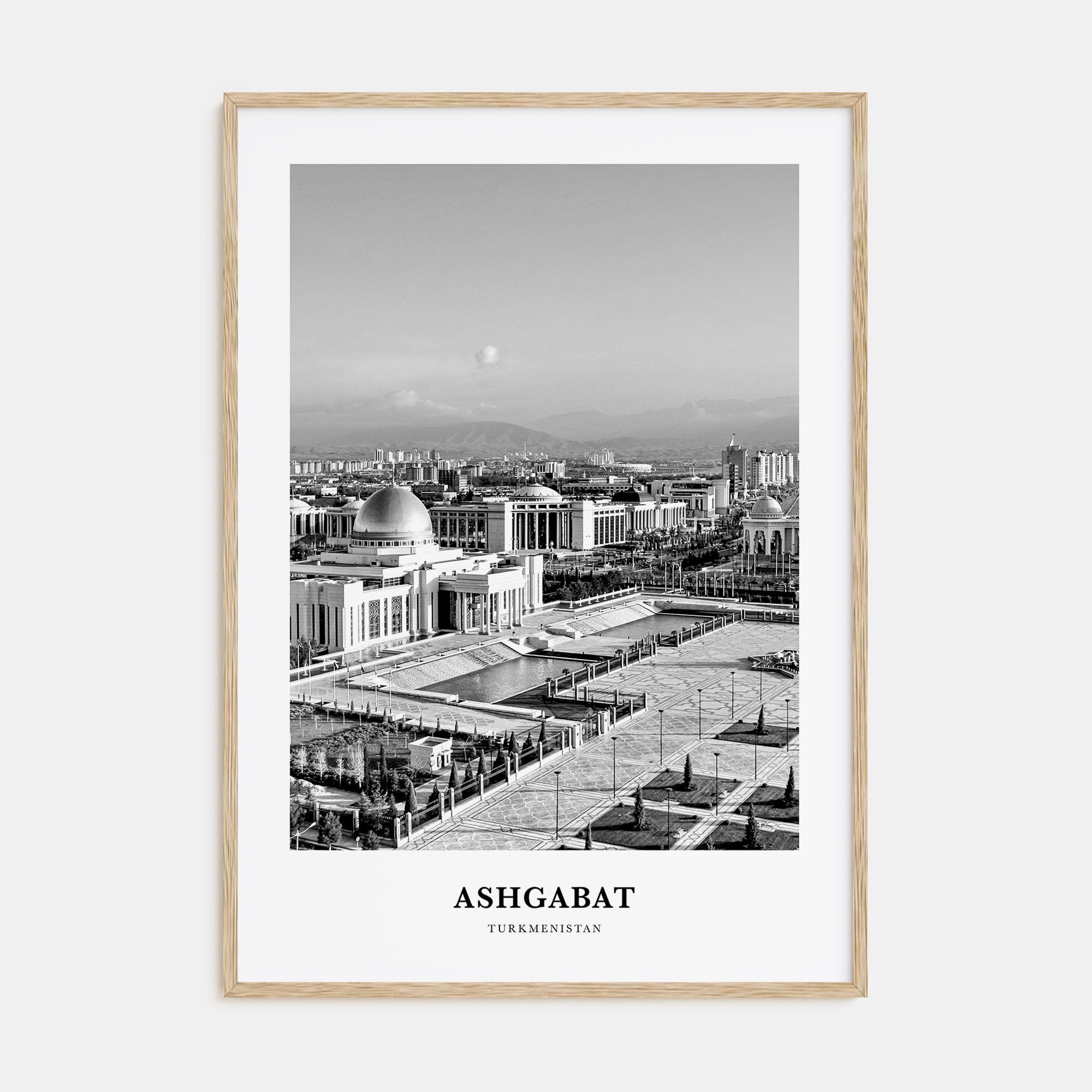 Ashgabat Portrait B&W Poster