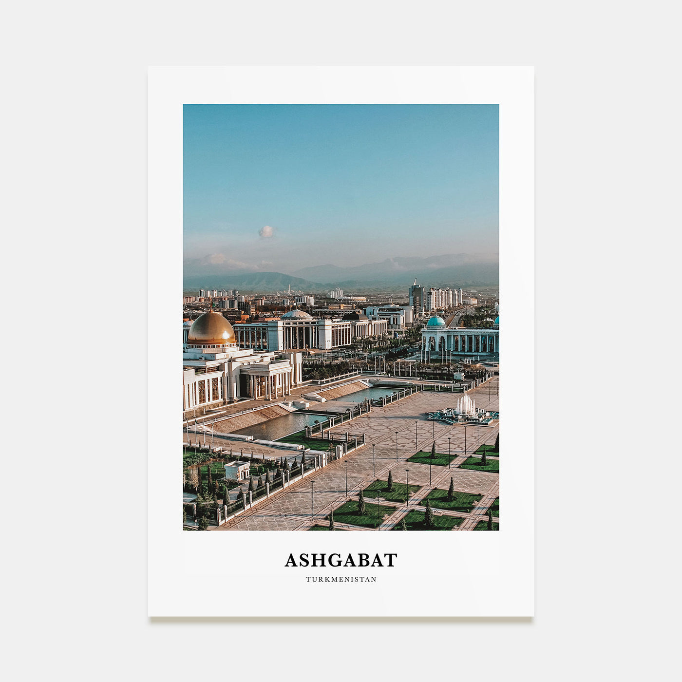 Ashgabat Portrait Color Poster