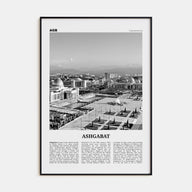 Ashgabat Travel B&W Poster