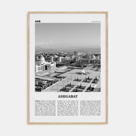 Ashgabat Travel B&W Poster