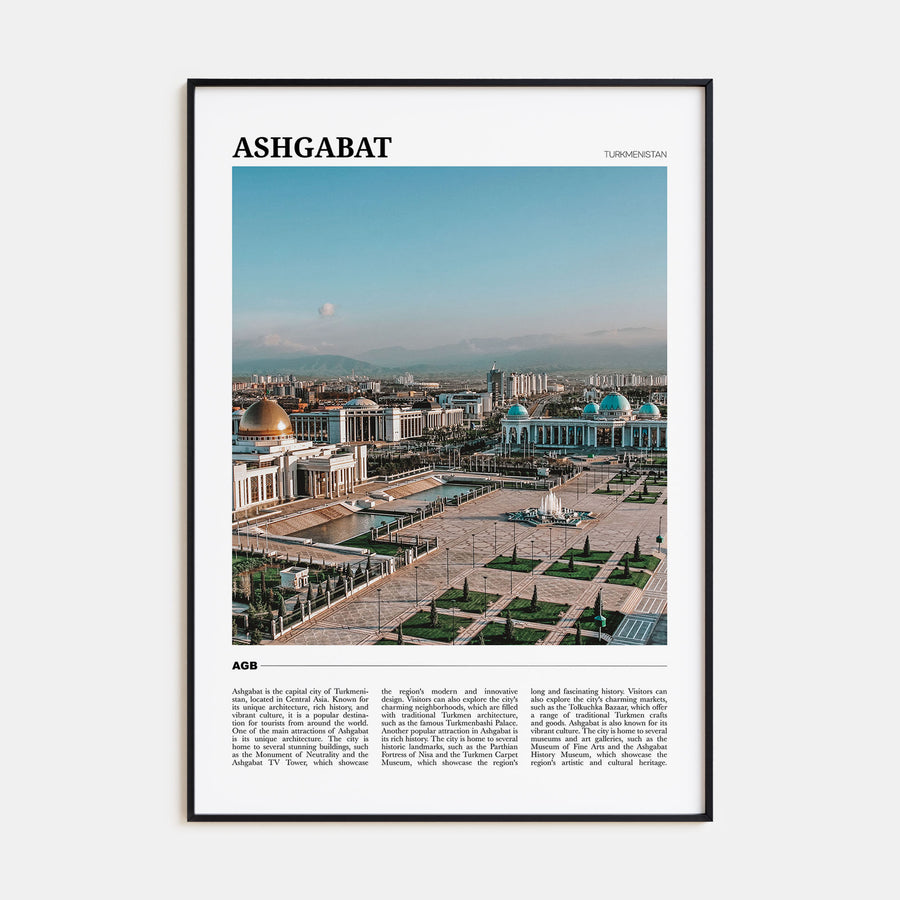 Ashgabat Travel Color Poster