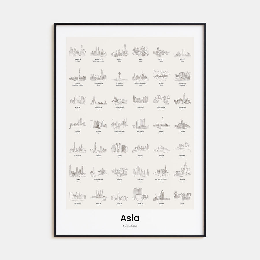 Asia Bucket List Poster