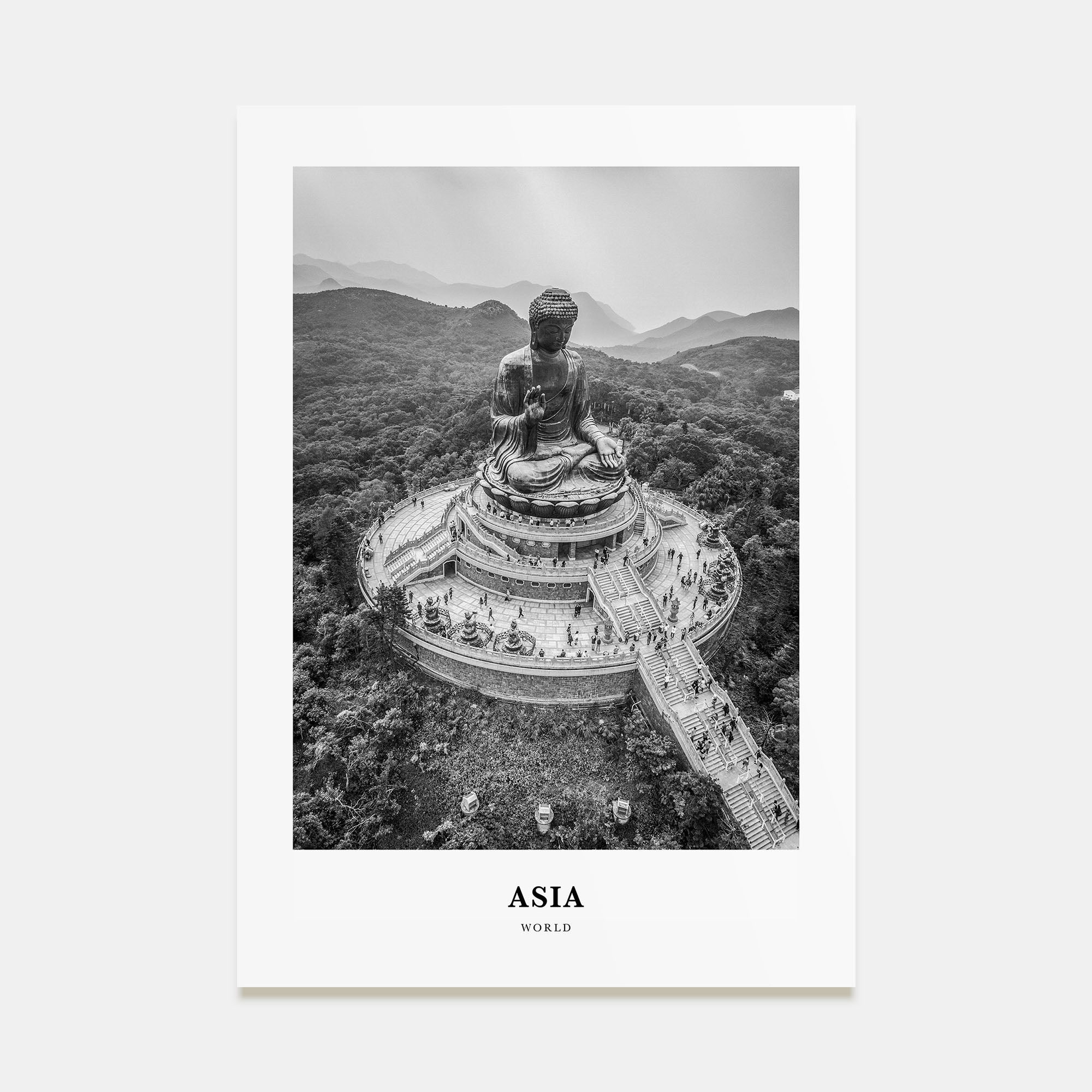 Asia Portrait B&W Poster