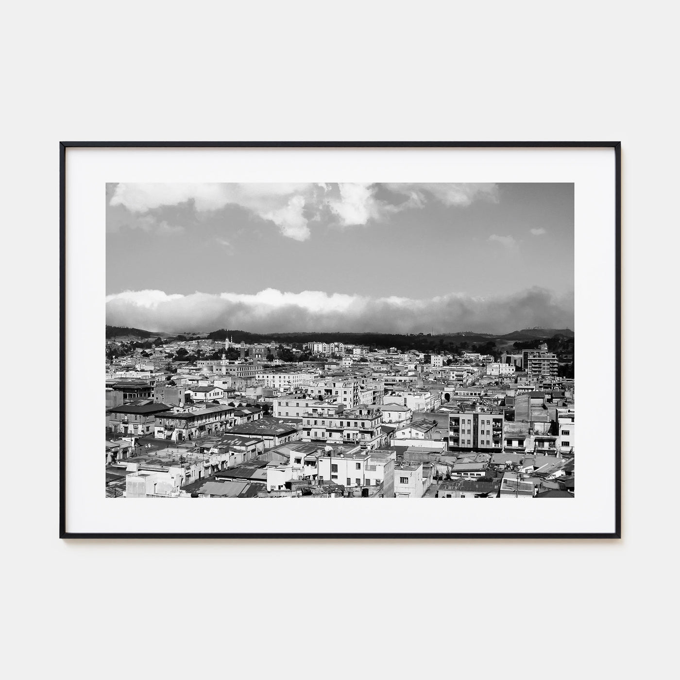 Asmara Landscape B&W Poster