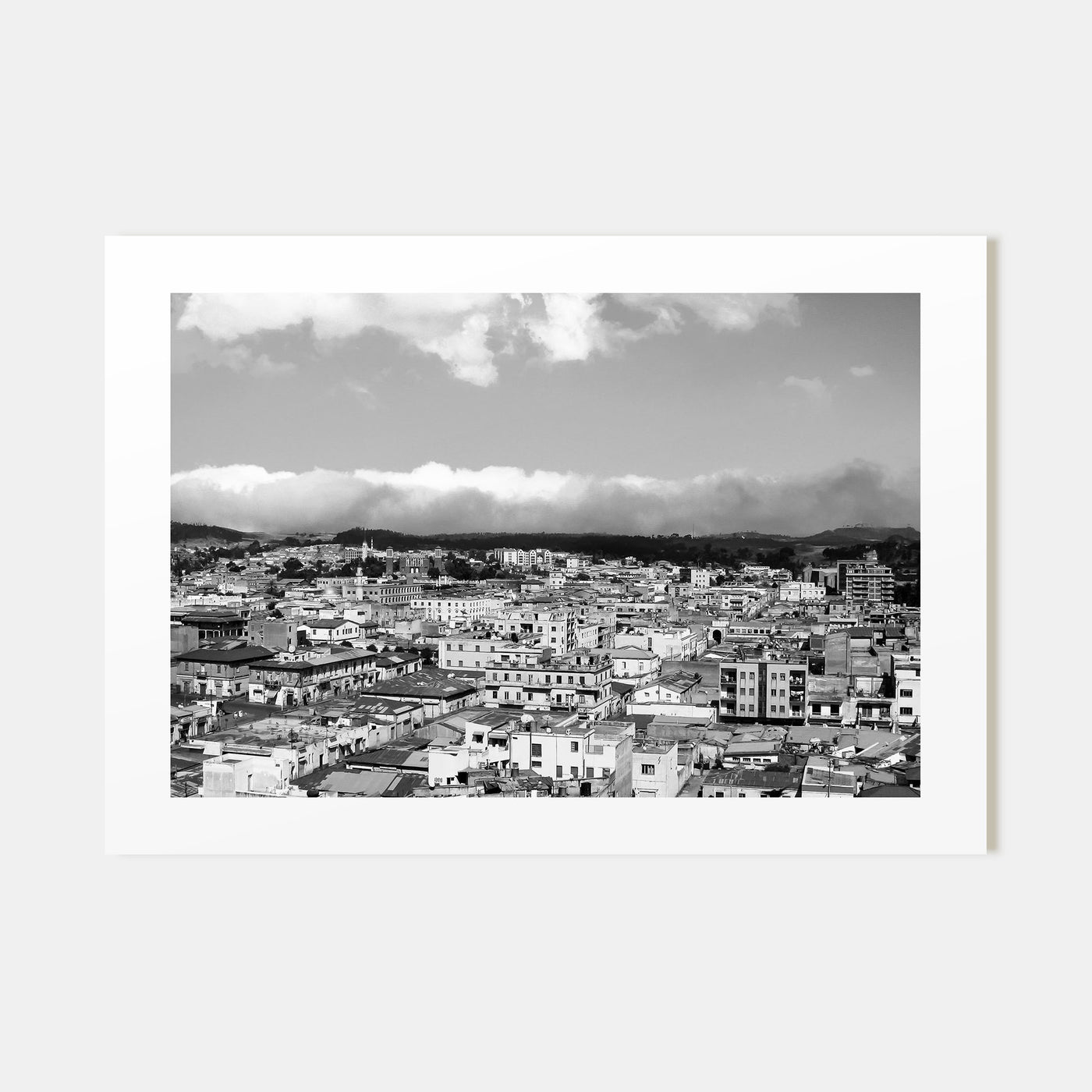 Asmara Landscape B&W Poster