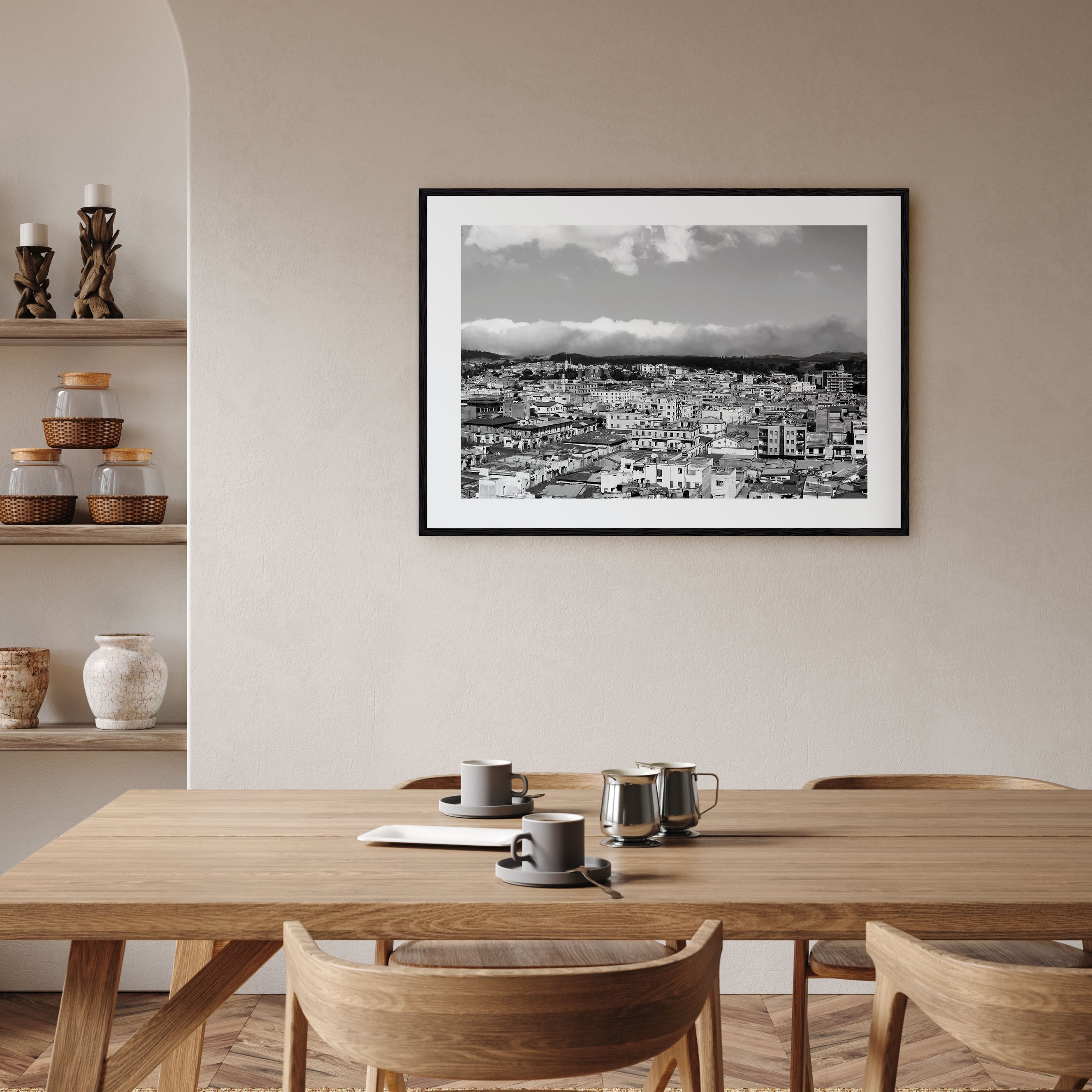 Asmara Landscape B&W Poster