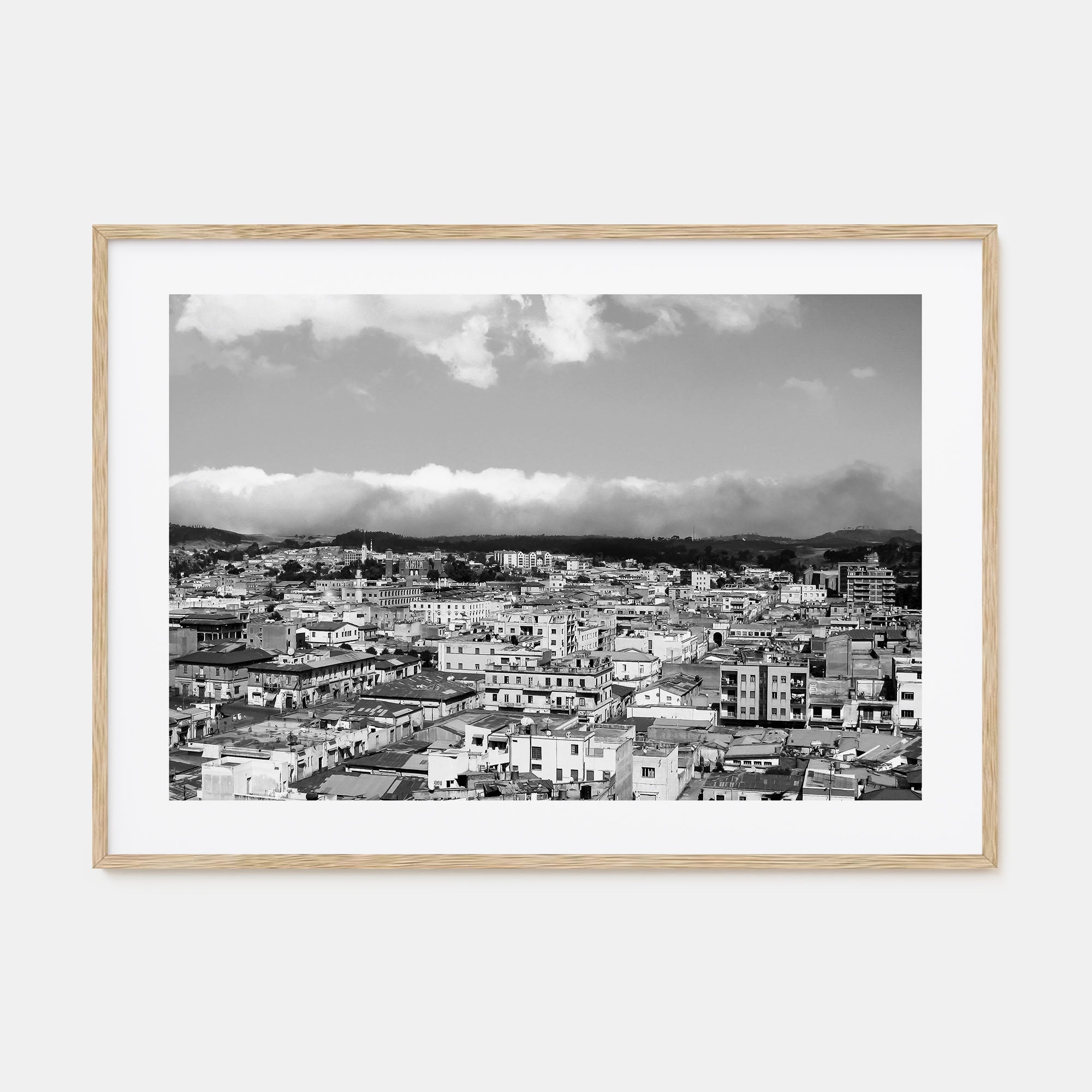 Asmara Landscape B&W Poster