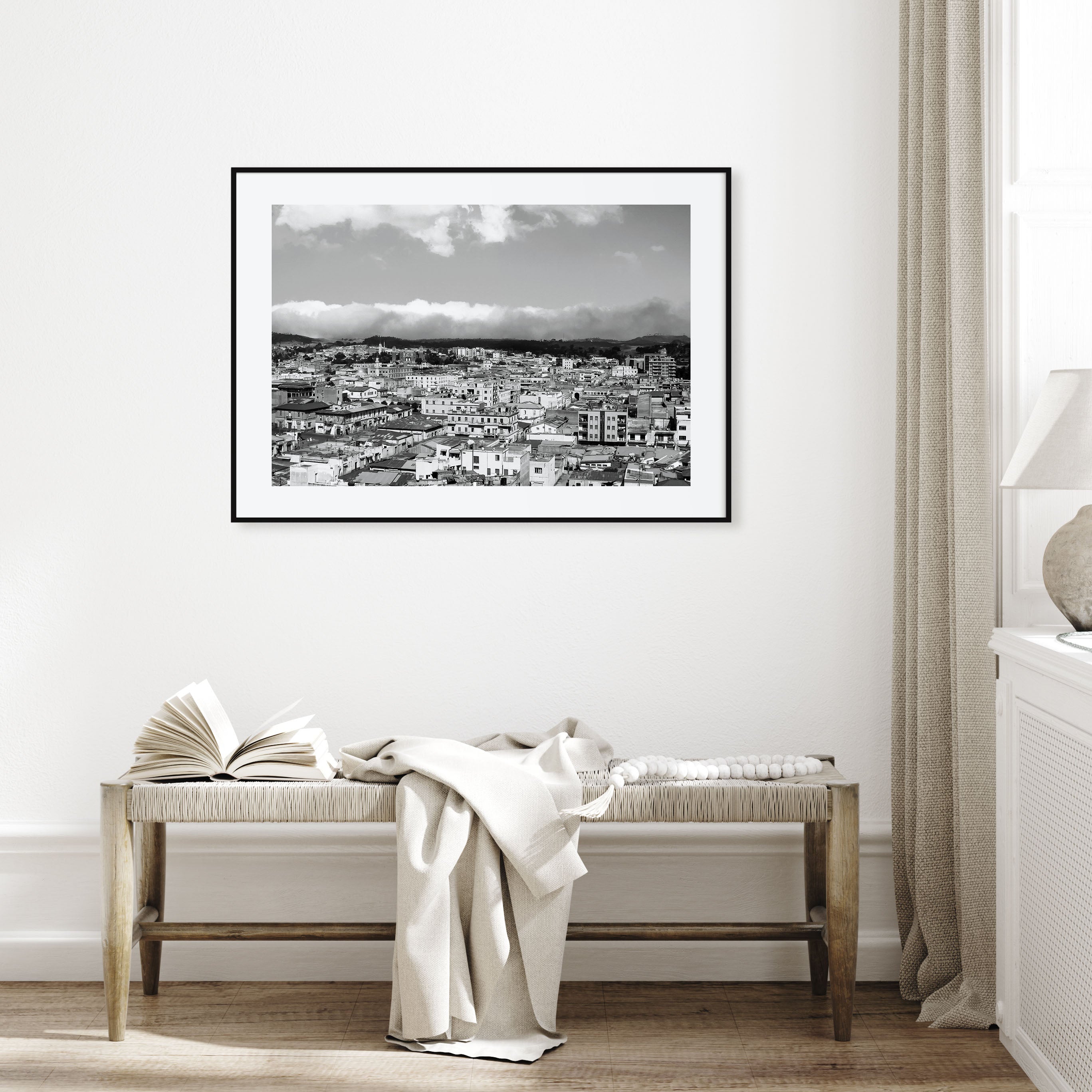 Asmara Landscape B&W Poster