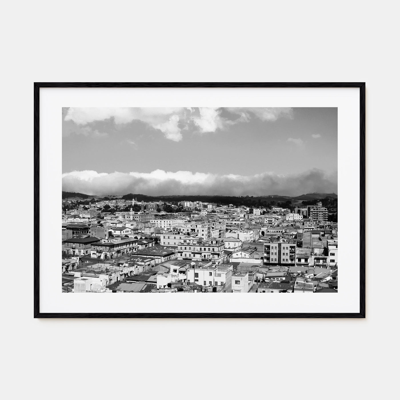 Asmara Landscape B&W Poster