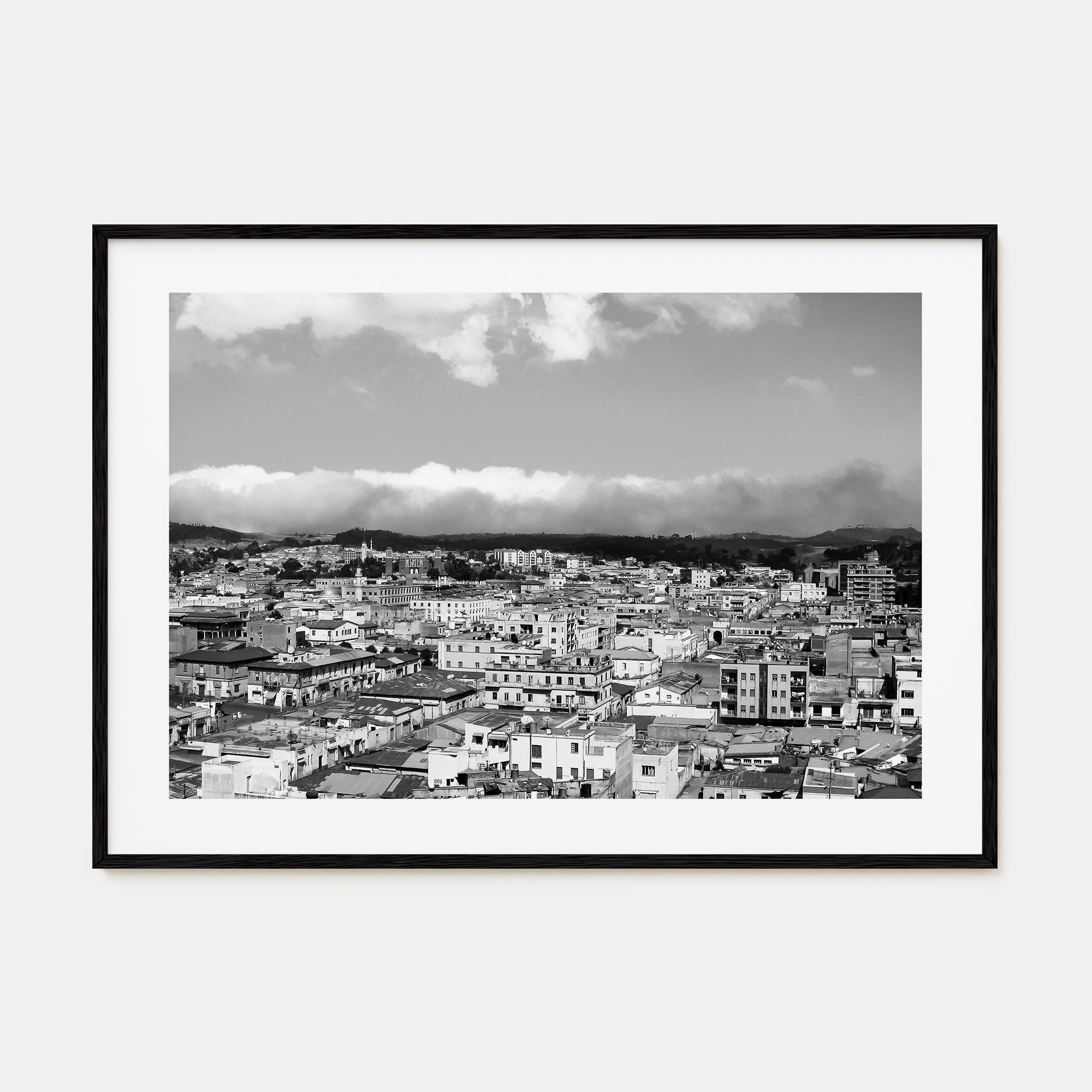 Asmara Landscape B&W Poster
