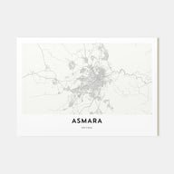 Asmara Map Landscape Poster