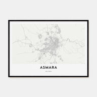 Asmara Map Landscape Poster