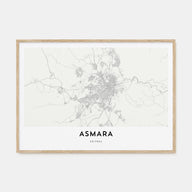 Asmara Map Landscape Poster