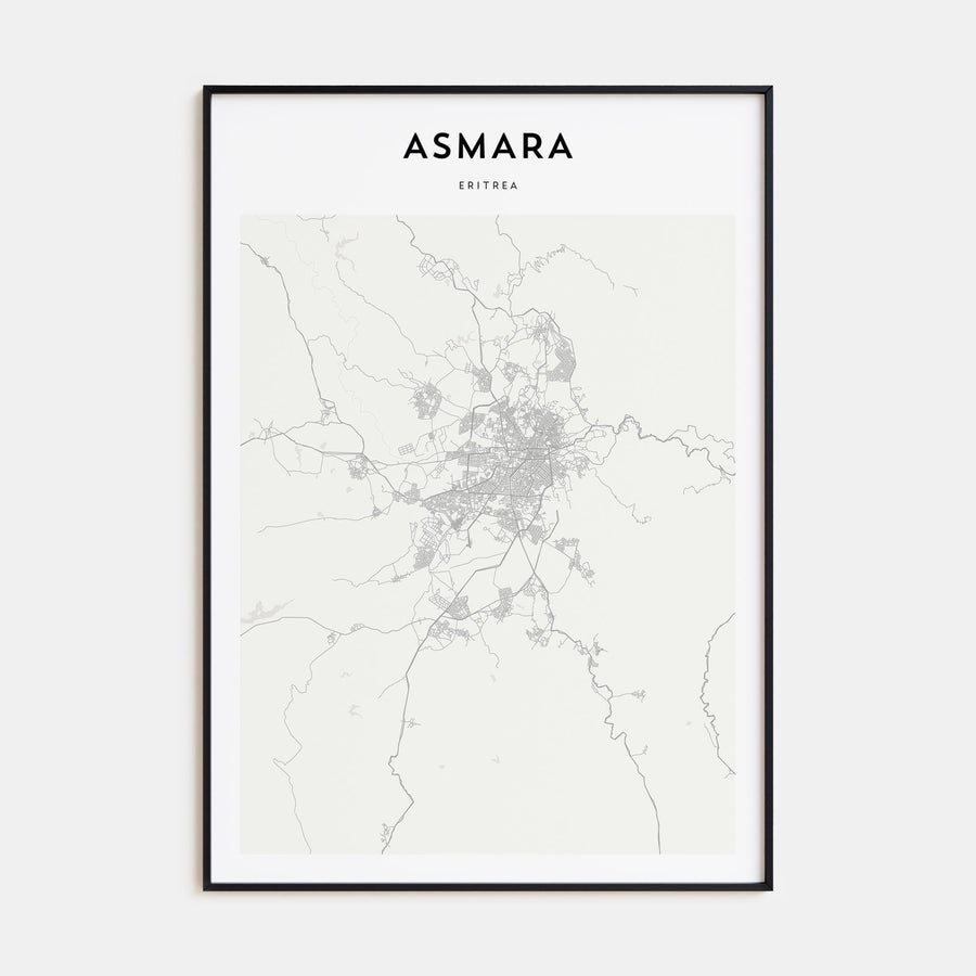 Asmara Map Portrait Poster