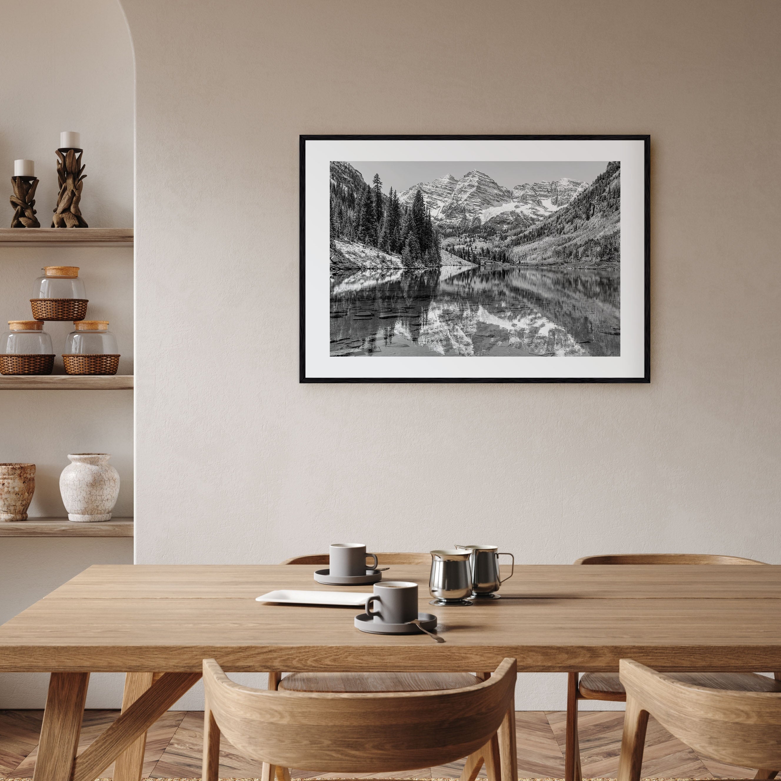 Aspen Landscape B&W Poster