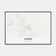 Aspen Map Landscape Poster