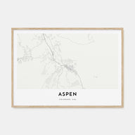 Aspen Map Landscape Poster