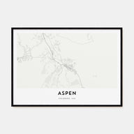 Aspen Map Landscape Poster