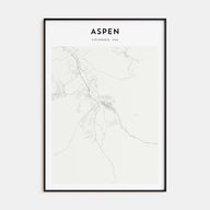 Aspen Map Portrait Poster