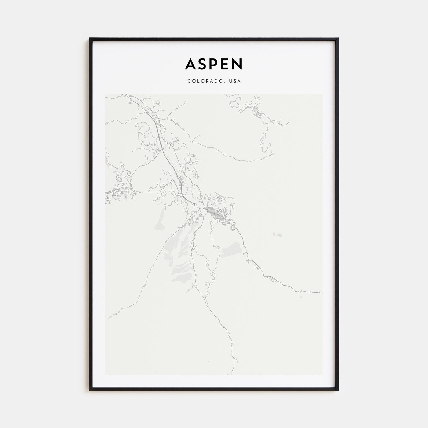 Aspen Map Portrait Poster