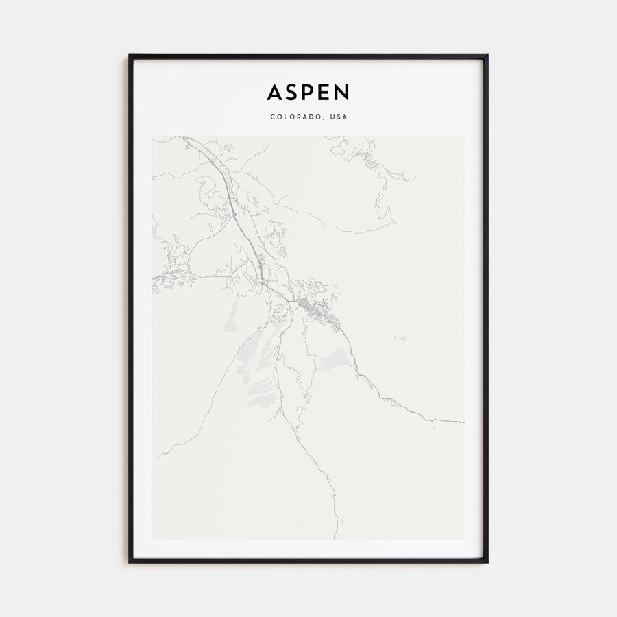 Aspen Map Portrait Poster
