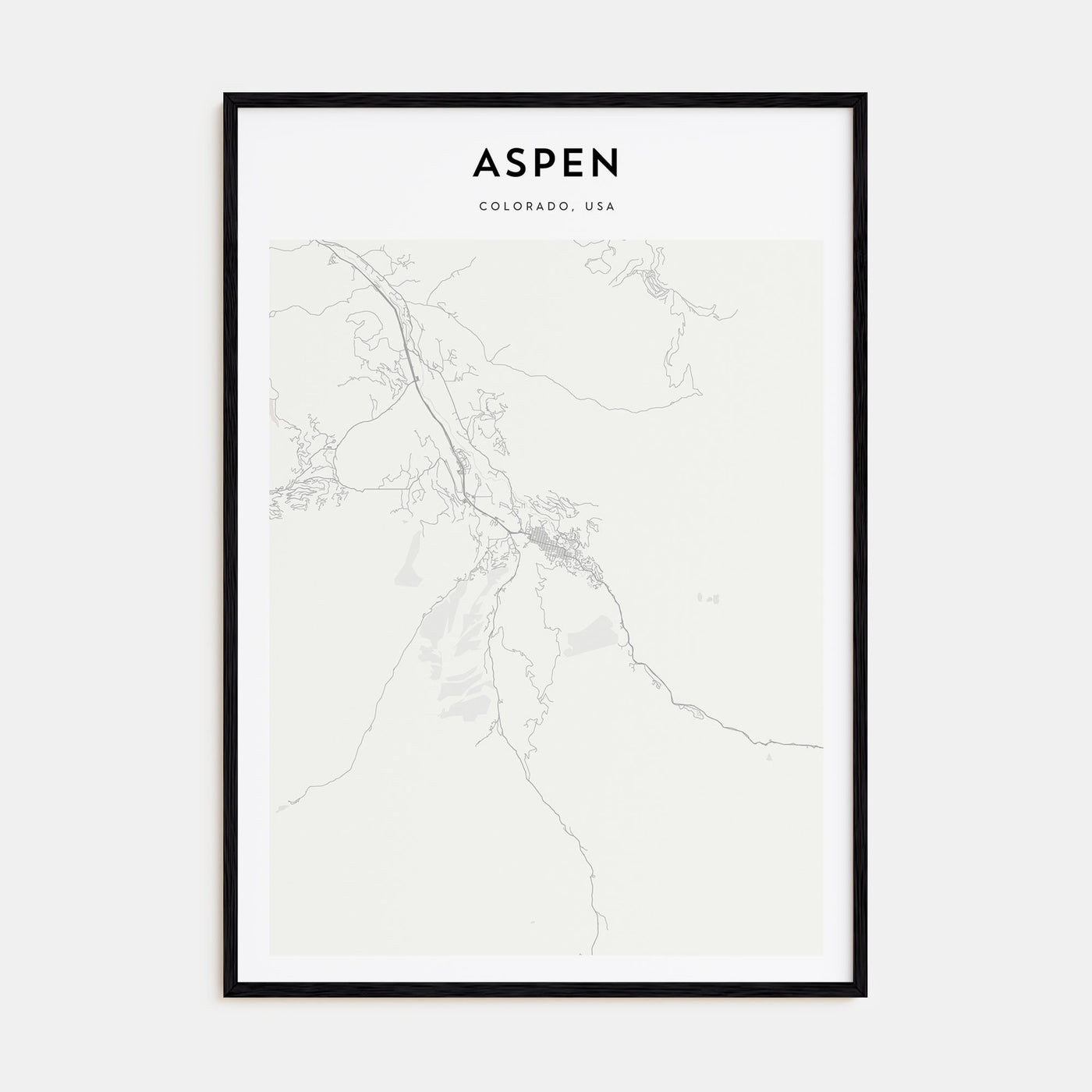 Aspen Map Portrait Poster