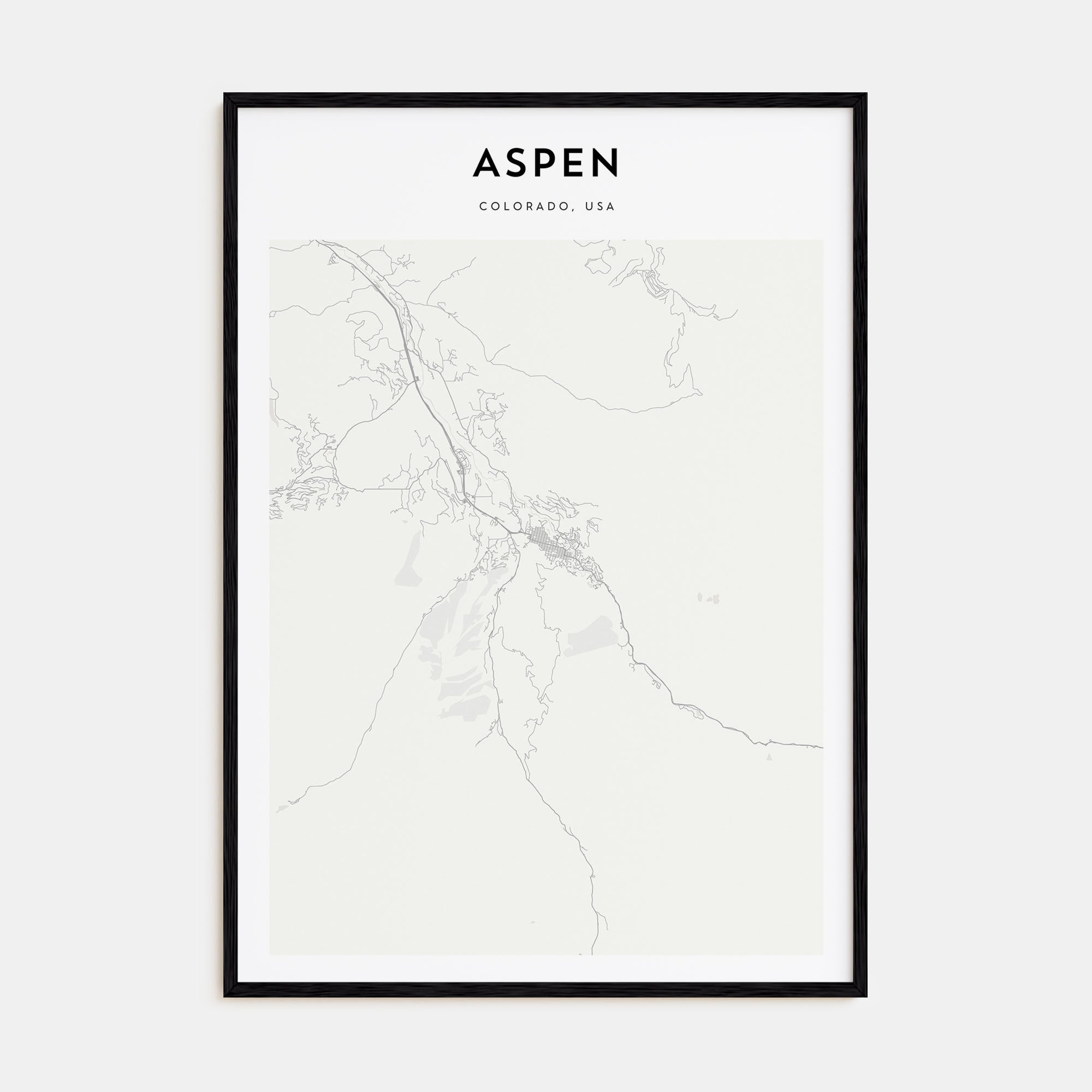Aspen Map Portrait Poster