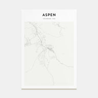 Aspen Map Portrait Poster