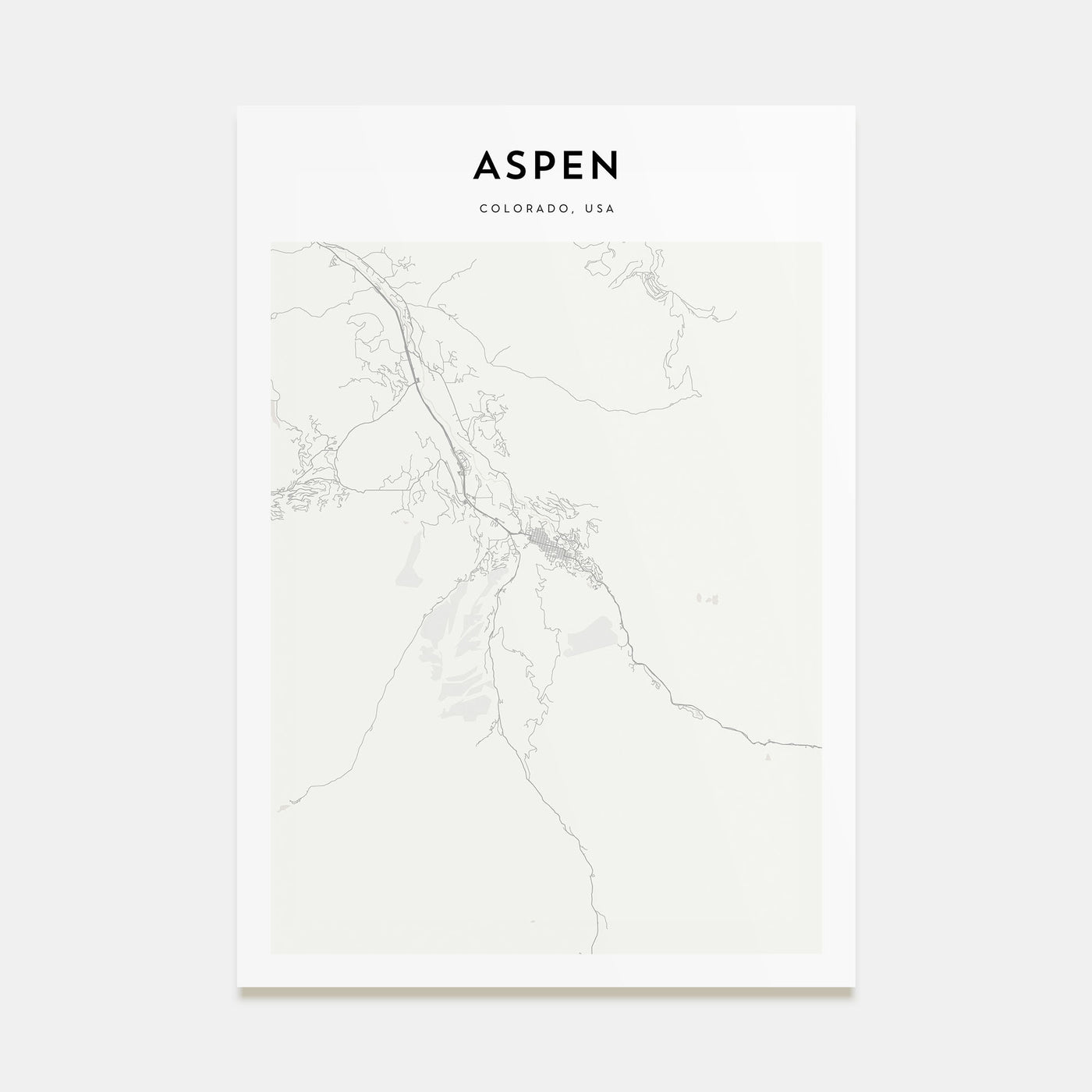 Aspen Map Portrait Poster