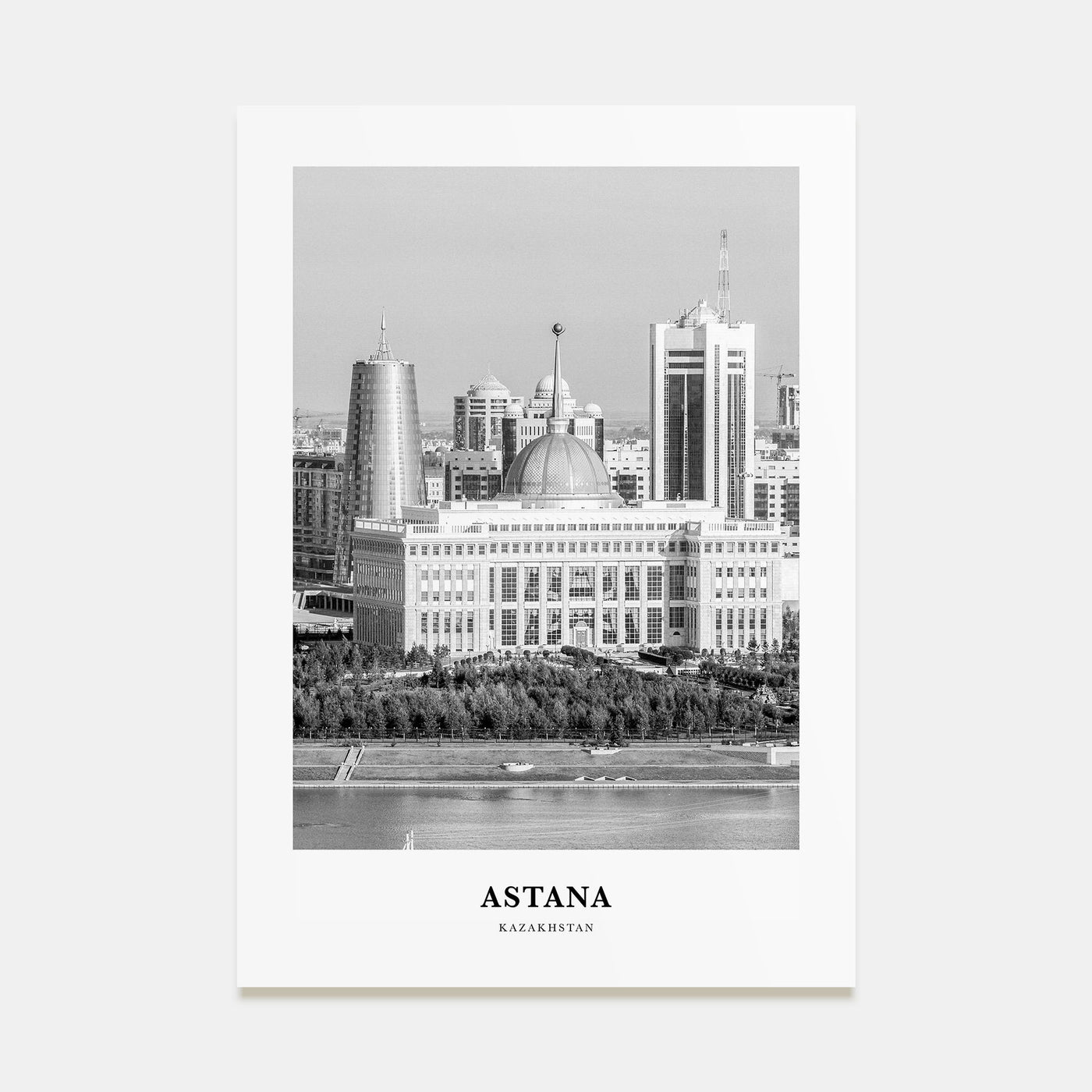 Astana Portrait B&W Poster