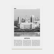 Astana Travel B&W Poster