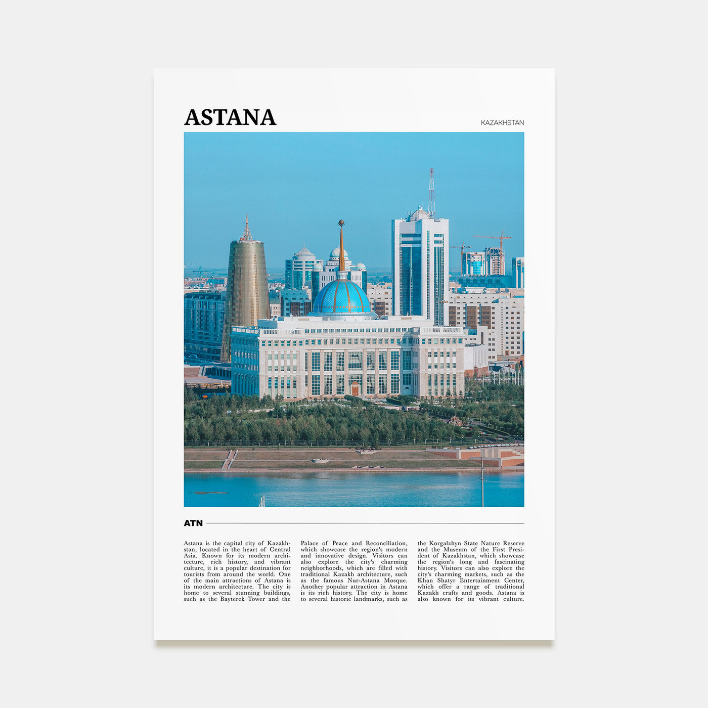 Astana Travel Color Poster