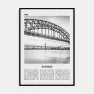 Astoria, New York Travel B&W Poster